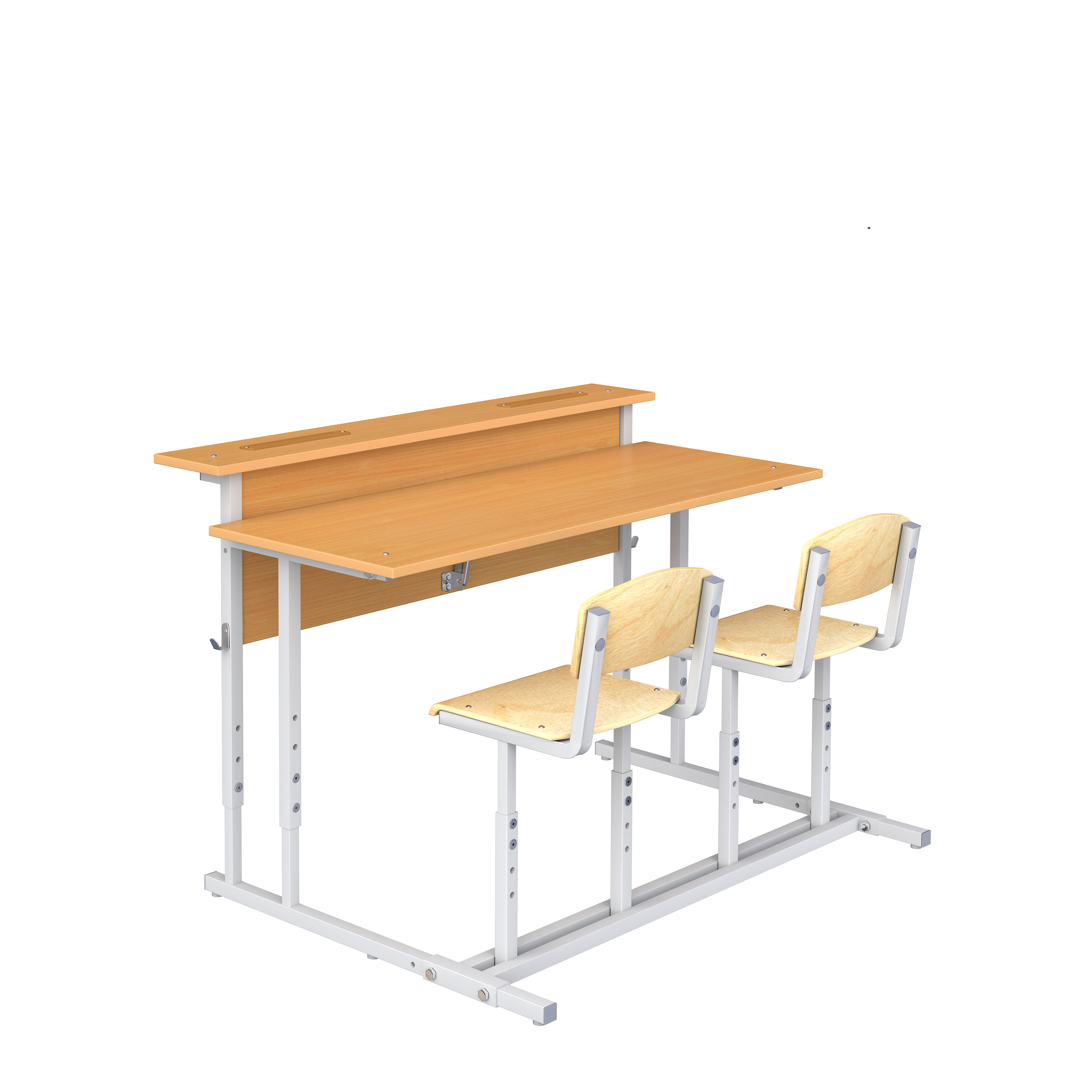 Комплект ученический 2-х местный с регулировкой парта+2 стула